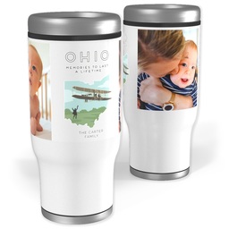 Stainless Steel Tumbler, 14oz with Scenic View Ohio design